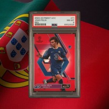 2022-23 Topps Finest UCC Chelsea Barcelona Joao Felix Red Refractor #5/5 PSA 8