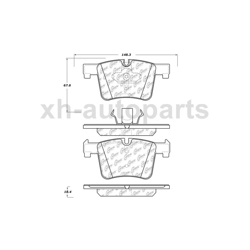Juego de pastillas de freno delanteras traseras XH para BMW X3 2X 2011~2017 Foto 2 de 4