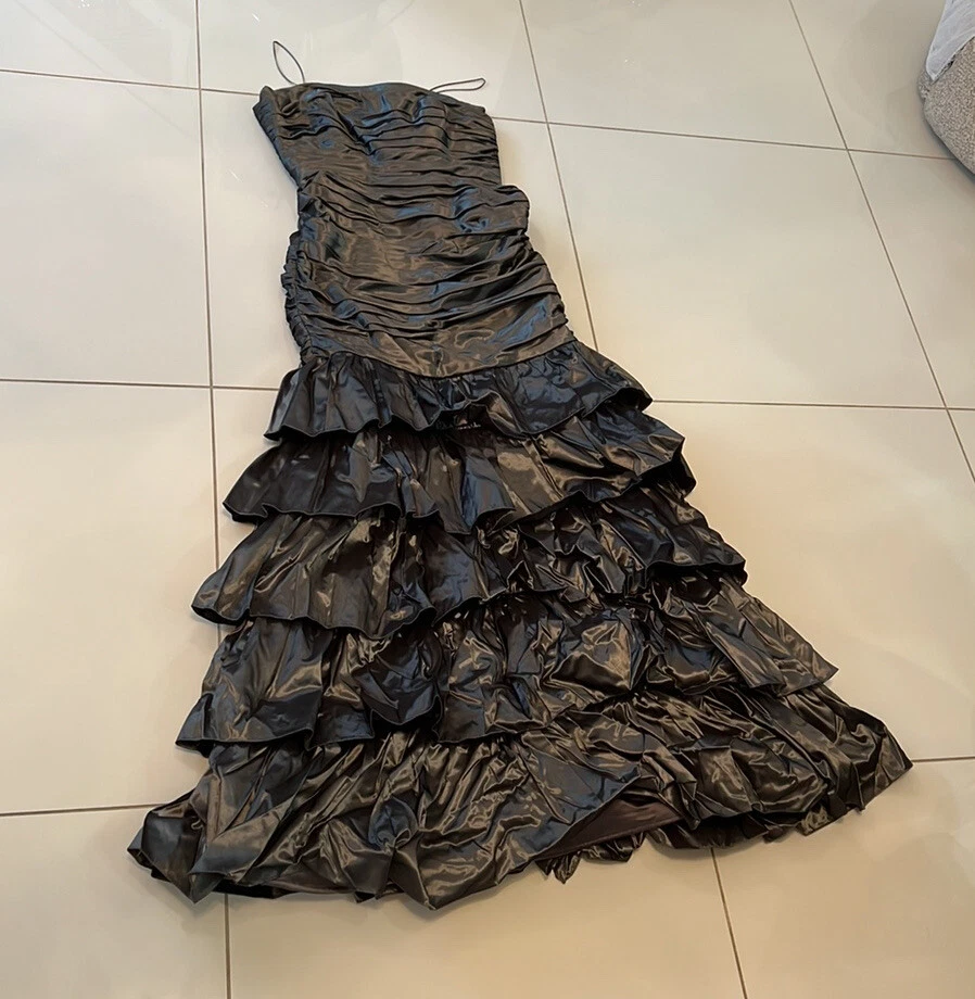 Ralph Lauren Vestido Etiqueta Negro Talla 8 Foto 3 de 4