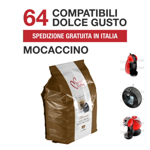 64 Capsule Cialde Mocaccino Mokaccino compatibili Nescafé Dolce Gusto - Foto 1 di 1
