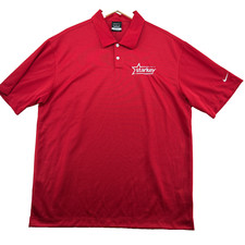 Nike Dri-Fit Golf Men's Size XL Solid Red Short Sleeve Polo Shirt
