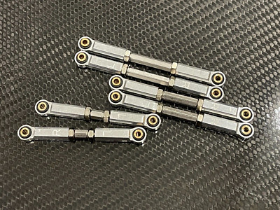 6pcs Aluminum Steering & Suspension Link Set for Arrma Mojave 4S 4x4 Silver