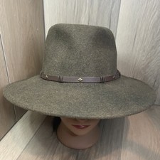 100% wool made in usa cowboy hat crushable black creek Water Resistant Sz S :21โ