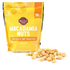 Wellsley Farms Macadamia Nuts Sea Salt Dry Roasted, 10 Ounce