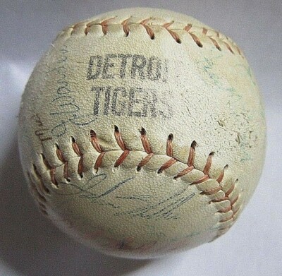 Detroit Tigers 1968 Team Autographed Baseball Norm Cash Mayo Smith