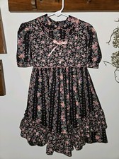 Vintage 1980  s Girls Custom Sewn Dress 3-4 T