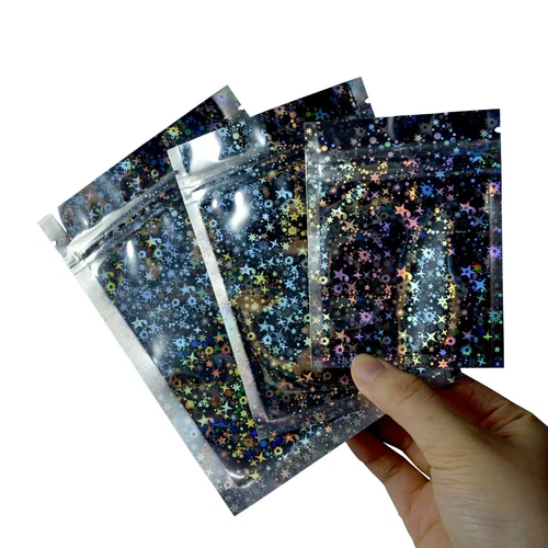 100 pcs Colorful Foil Zip lock Pouches Food Storage Zipper Bags Smell Proof Bags - Picture 11 of 22