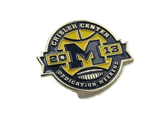 2013 University of Michigan Crisler Center Pin Dedication Weekend Gold Tone