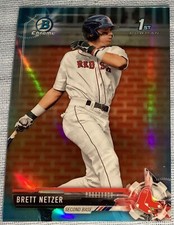 2017 Bowman Draft Chrome Sky Blue Refractor Brett Netzer #BDC-31 /399 Red Sox