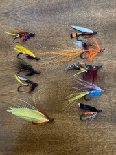Atlantic Salmon Fies, 10 Various Patterns, Fly Fishing, F