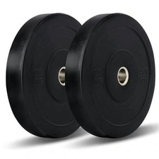 MAXSTRENGTH Olympic Bumper Weight Plates 10kg Pair Rubber Coated 2" 50mm Barbell