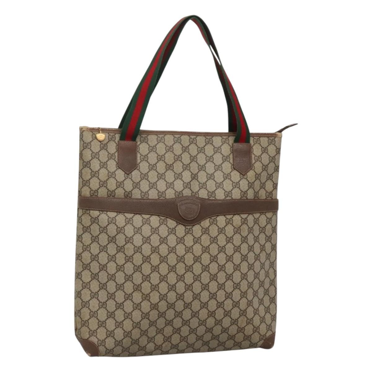美品✨GUCCI トートバッグ　PVC GG柄　正規品 GUCCI☆GG柄PVCトートバック美品激安！ベージュ伊勢丹購入