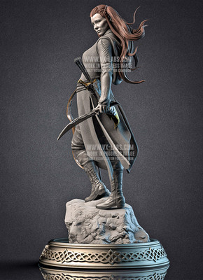 Tauriel - Der Hobbit 3D Resin gedruckt Fan Art Figur Maßstab 1:6 Modellbausatz