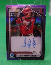 2024 Bowman Chrome   Jose Fernandez #CPA-JF Purple Refractor /250 (AU, RC)
