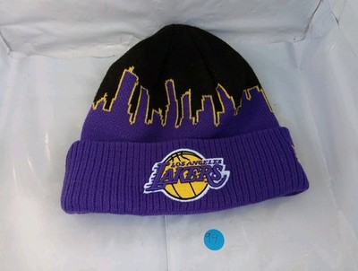 Era Los Angeles Lakers 2022 Tip-Off cuffed knit beanie in purple and black