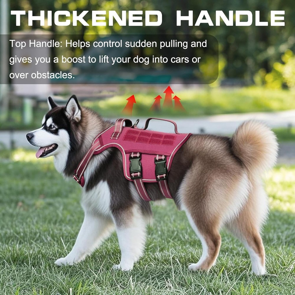 Dog Harness for Large Dogs Heavy Duty, No Pull Tactical Dog Harness