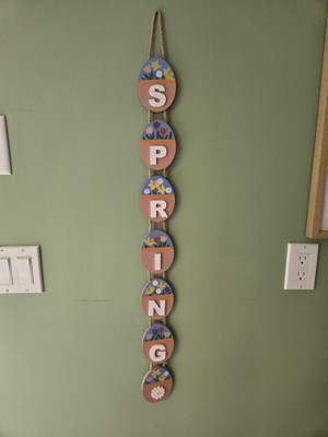 Celebrate Together Easter Spring Reversable Wall Decor Welcome Spring 11in New