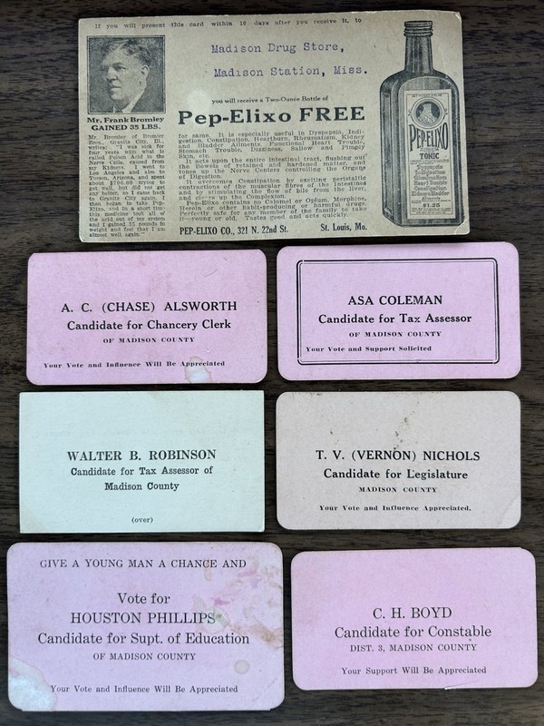 Lot  Vintage Paper Ephemera 1920’s Madison County Madison Miss MS
