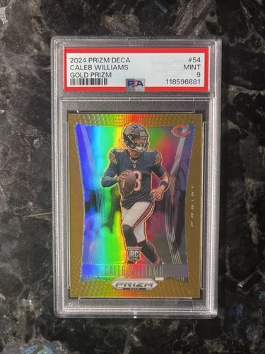 2024 Panini Prizm Deca Caleb Williams #54 Gold /10 PSA 9 Chicago Bears