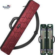 Pool Cue Case, Hard Shell Pool Stick Case 4X4 with 10 Padded Slots, Heavy-Duty B