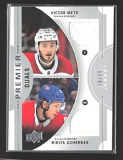 2018 Upper Deck Premier Duals Victor Mete Nikita Scherbak #PD2-MS 78/99 Jersey