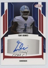 2024 SAGE HIT Low Series Auto Red Tony Grimes #A-TG Auto 1t6g