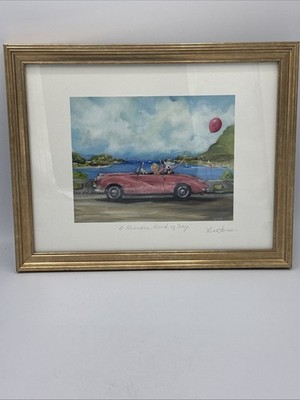 Canadian Artist Lisa Finch A Riviera Kinda of Day Fine Art Print Frame 12''x 9.5''