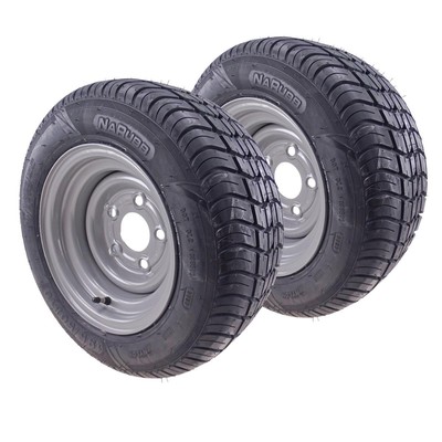 2er Set 195/50 B10 Komplettrad 18x8.0-10  Felge 6 x 10 LK 5x112 für PKW Anhänger