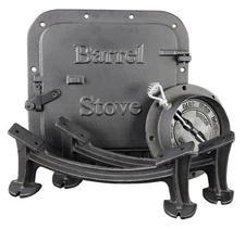 US Stove BSK1000 Barrel Camp Stove Kit, Medium, Black