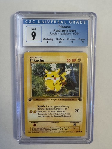 Pikachu (1st Edition) graded CGC 9 for sale on eBay