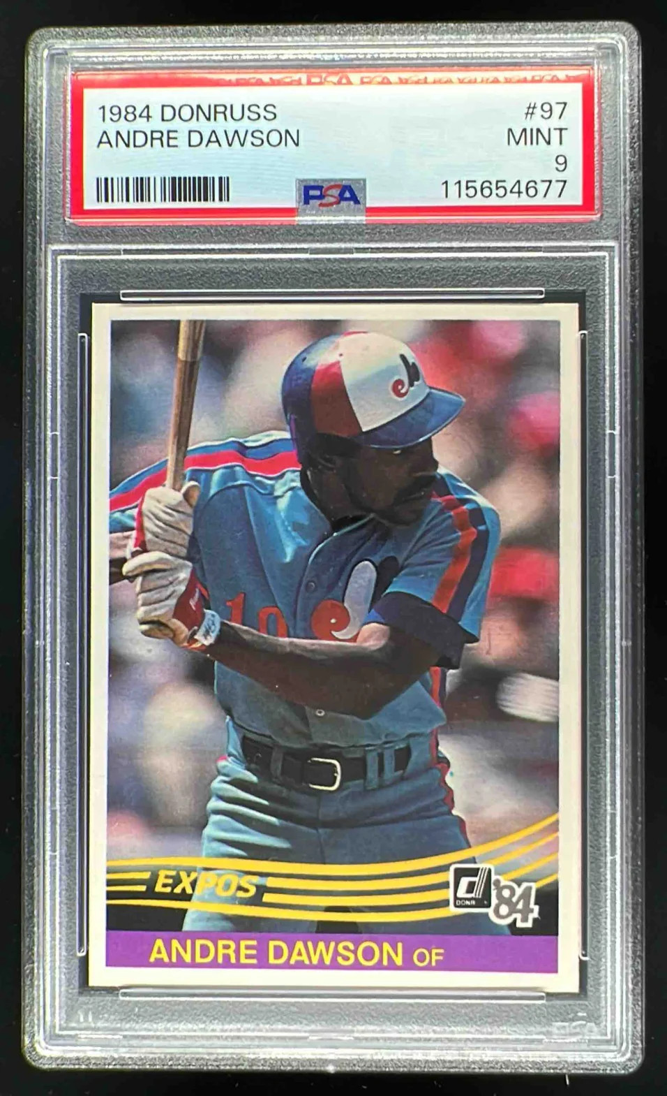 1984 Donruss #97 Andre Dawson PSA 9
