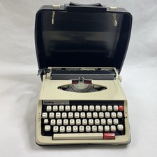 Brother Activator 850 TR  Vintage Typewriter Beige With Black Case 1960s thumbnail