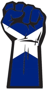 Solidarity Fist Flag Scotland Self Adhesive Vinyl Sticker
