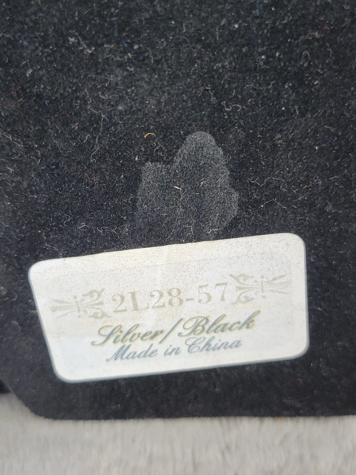 Moldura para fotos em pergaminho ornamentada preta prata tela de mesa comporta 4" x 6" - Imagem 3 de 4