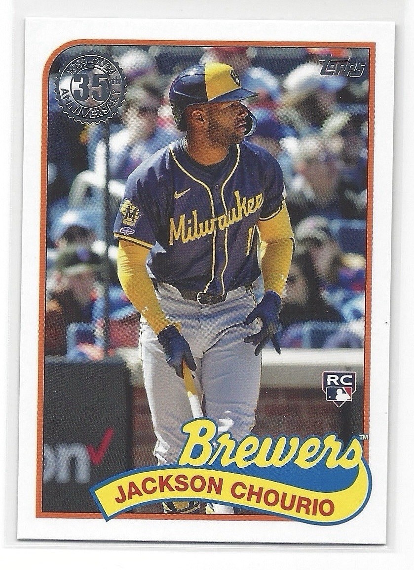 2024 Topps Update - Jackson Chourio #89US-44 Rookie 35th Anniversary 1989 Topps