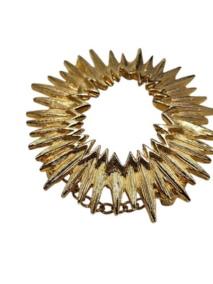 #ad #ad Vintage Biyan Michael Ltd Signed Gold Tone Textured Starburst Brooch 2quot; Pin $10.50