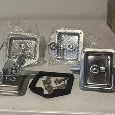 4X -Truck Toolbox Door Lock Latch Folding T Handle Stainless Steel Latch w Keys