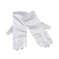 Gloves Satin 9 Inch White Magician Costume Accessory