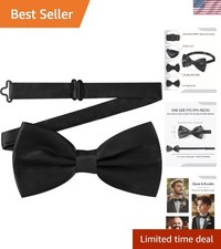 Bow Ties for Men - Pre-Tied Adjustable Tuxedo Style for Wedding