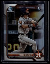 Jacob Melton 2022 Bowman Draft #BDC-135 1st Chrome Refractor Houston Astros