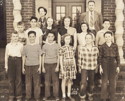 Vintage Photograph  Graduating Class De La Salle (D.L.S.) School 1948
