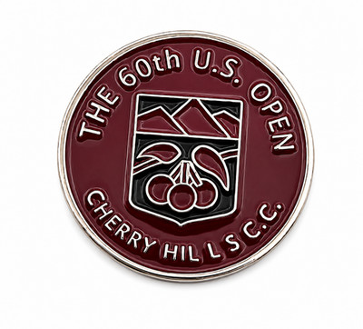 1960 US Open 1'' Golf Ball Marker Cherry Hills Country Club Arnold Palmer Flat