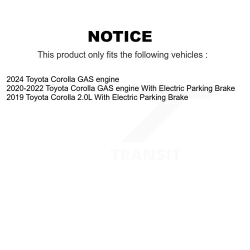 Coated Disc Brake Rotors And Semi-Metallic Pad Front Rear Kit For Toyota Corolla - Picture 2 of 9