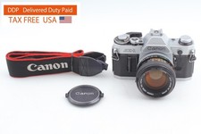   N MINT  Canon AE-1 silver 35mm SLR Film Camera FD 50mm F1.4 ssc Lens From JAPAN