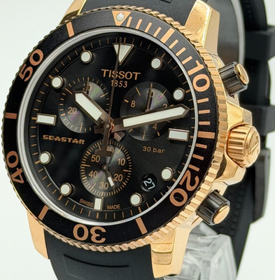 TISSOT Seastar 1000 Chronograph Black/Gold Dial Men's Watch T120.417.37.051.00
