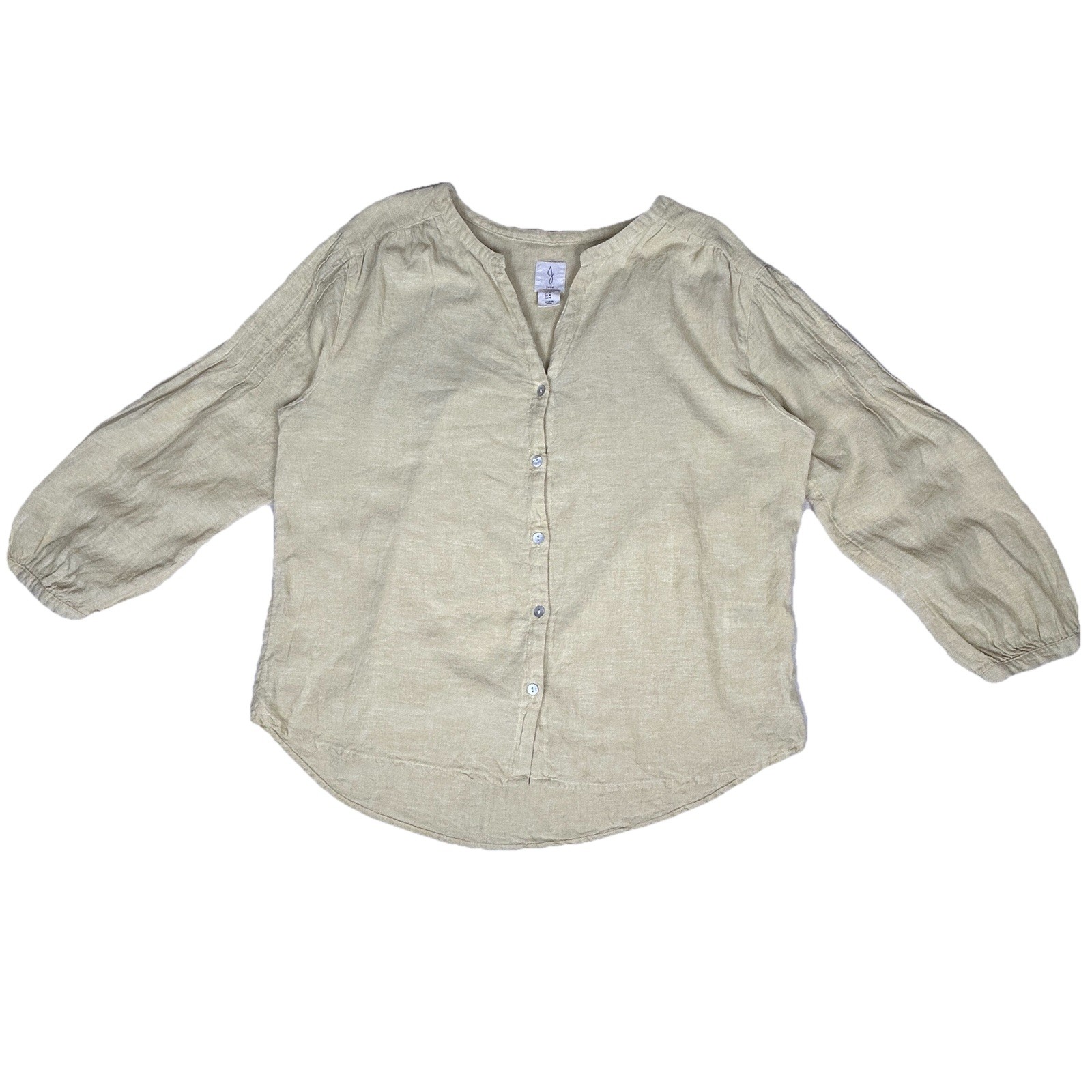 Joie Elevated Basic Linen Blend Button Front Blou… - image 1