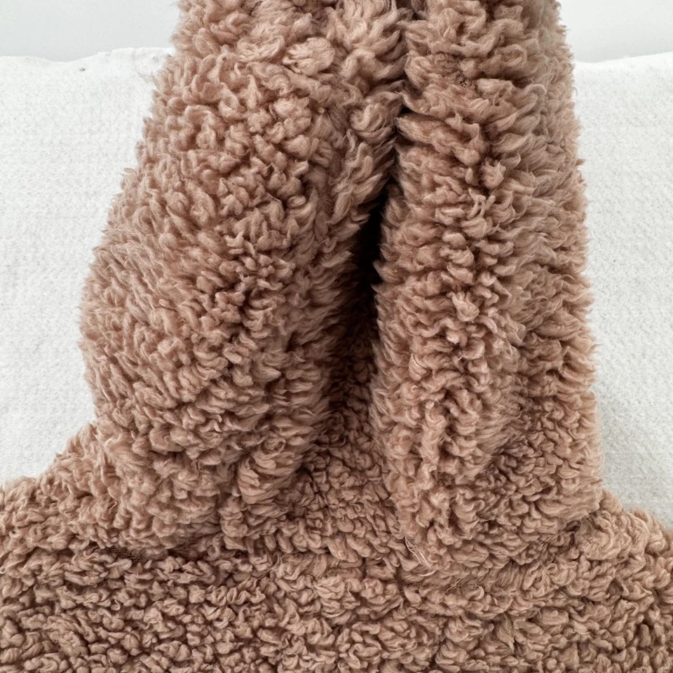 Weatherproof Vintage Vest Womens Medium Pink Sherpa Fleece Zip Hooded Warm New - Image 4 of 4