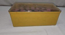 Vintage Hair Curlers Rollers Plastic Case Grandma curlers tape