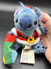 Stitch Christmas Ornament Santas Helper Plush 4.5" Disney Store 2002 Lilo -LO14
