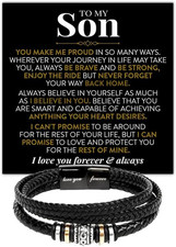 To My Son Bracelet, Best Gifts for Son, Men Gift, Love You Forever Bracelets, Bi